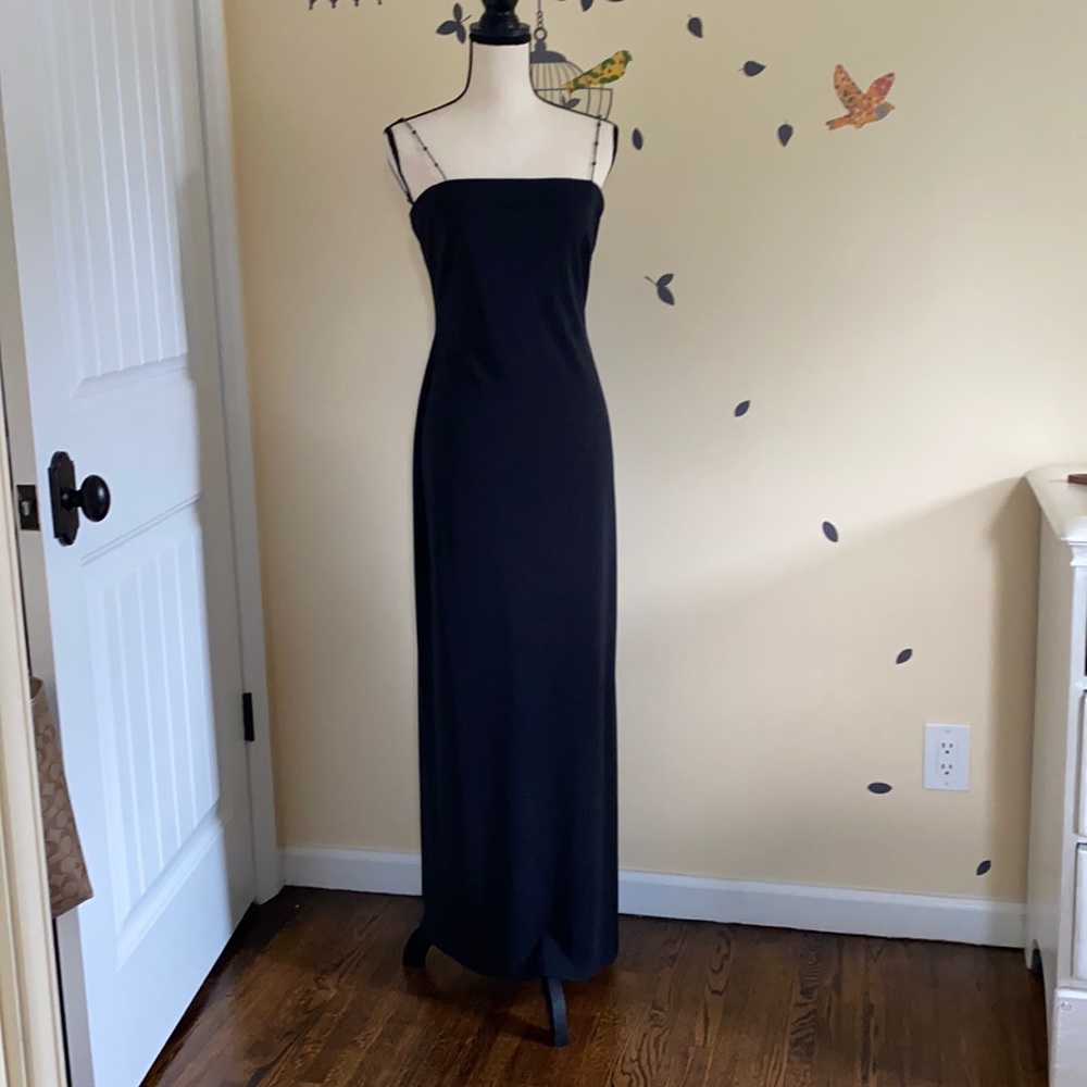 Classic black dress.